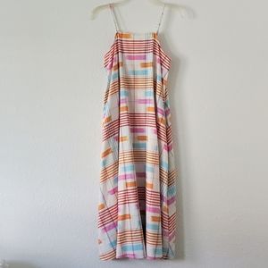 Lou & Grey ikat print trapeze midi dress